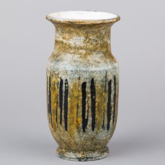 Livia Gorka Hungarian Retro Art Pottery 8” Vase with Stripes