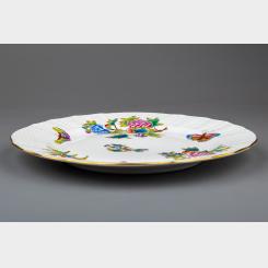 Herend Queen Victoria Rocaille Round Serving Platter #1527/V