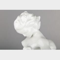 Herend Nude Amazon on Horseback XXL White Figurine #15760