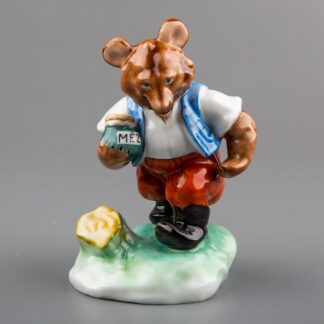 Herend Bear with Honey Jar Figurine #5342