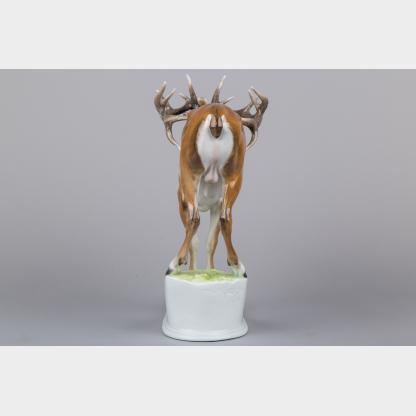 Herend Huge Deer Rut Figurine #15281