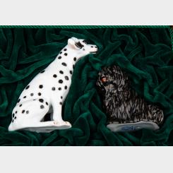 Herend Dog Pair in Gift Box #15566 #15879